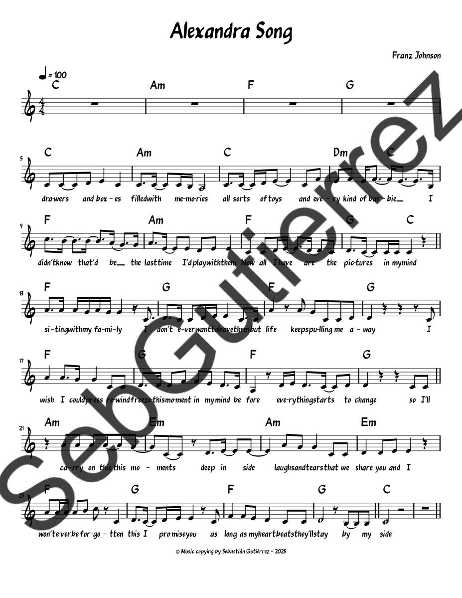 Original Song Transcription